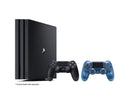 Sony PlayStation 4 Pro 1TB Console with Extra Crystal Blue Dualshock 4 Wireless Controller Bundle - sunrise shopping mall