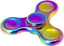 Rainbow Fidget Spinner 3 pack - Metal Stainless Steel Figit Hand Toy for Kids and Adult (Round)