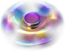 Rainbow Fidget Spinner 3 pack - Metal Stainless Steel Figit Hand Toy for Kids and Adult (Round)