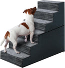 Zuome 28" H Dog Stairs for Small and Medium Dogs 6-Step Ramps for High Beds and Couch Non-Slip Extra Wide Pet Stairs for Old Dogs and Puppy and Cat - Stable & Durable with Machine Washable Cover Indoor