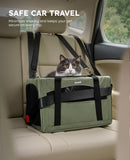 Zuome Cat Carrier Stale, Pet Carrier Breathable and Portable, Cat Carriers Bag with Scientific Hidden Partition, Carriers for Cat Under 11lbs, Dog Carrier Suitable for Travel and Outing, Green