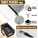 Zuome Small Dog Carrier Cage Soft Chihuahua/Softshell Big Cat Carrier Maine Coon/Pet Taxi Carrying Bag Over 25lbs / Top Loader Travel Kennel Brown