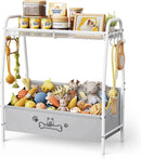 Zuome Large Dog Toy Basket (23.6"x11.2"x9.7"), Dogs Toy Bin with Storage Organizer, Trapezoid Toy Box for Dog Stuff Accessories, Pet Toy Storage Holder Chest for Cat Dogs Essential Supplies