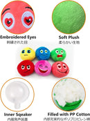 Zuome Squeaky Dog Toys, [6 Pack] Soft Stuffed Plush Balls with Squeakers, Interactive Fetch Play for Puppy Small Pets