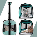 Zuome Cat Carrying Case Pet Dog Carrier Soft-Sided Cat Bag Airline Approved, Pet Travel Carrier Up to 15 Lbs, Collapsible Cats Carrier Dog Carrier for Medium Small Cats Dogs(17x11x11 Green)