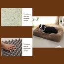 Zuome Orthopedic Dog Bed for XXL Dogs - Washable Memory Foam Pet Sofa, Fluffy Plush Rectangular Bed, Waterproof Anti-Anxiety Couch, Khaki, XXL