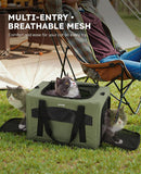 Zuome Cat Carrier Stale, Pet Carrier Breathable and Portable, Cat Carriers Bag with Scientific Hidden Partition, Carriers for Cat Under 11lbs, Dog Carrier Suitable for Travel and Outing, Green
