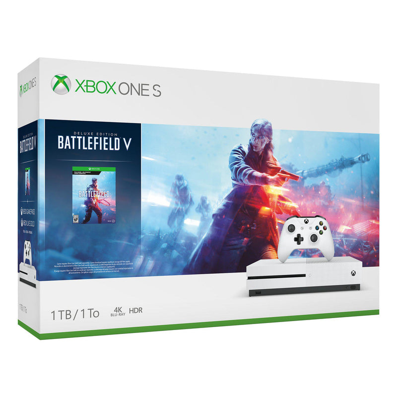 Microsoft Xbox One S Battlefield V Bundle - 1 TB - White - sunrise shopping mall