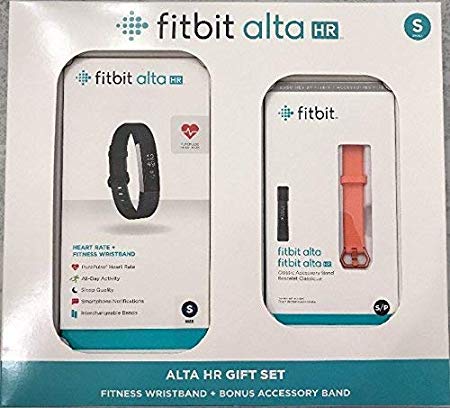 Fitbit Alta Hr Gift Set: Fitness Wristband & Bonus Coral Accessory Band - sunrise shopping mall