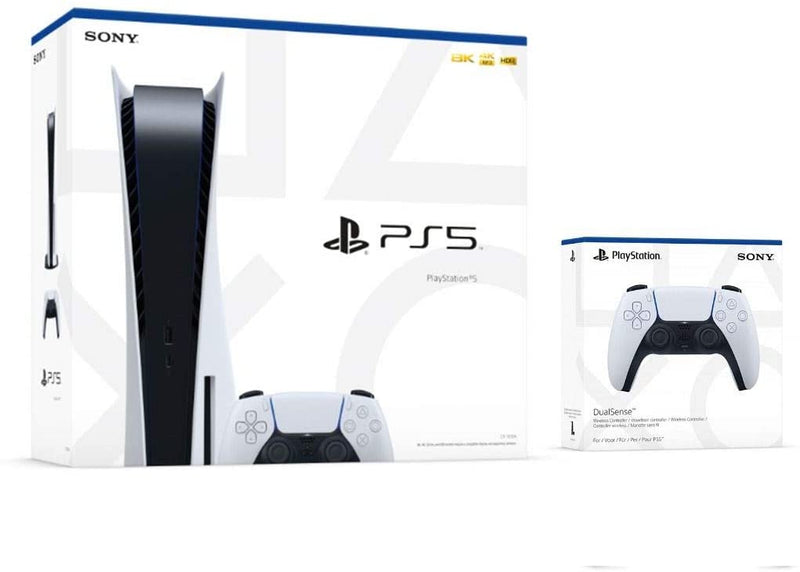 2021 PS5 Console Two Controller Bundle - PS5 Disk Version with Two