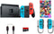 Nintendo Switch Mario Kart 8 2 Red Blue 6 items Bundle:Nintendo Switch 32GB Console Neon Red and Blue Joy-con,128GB Micro SD Card,Nintendo Wireless C - sunrise shopping mall
