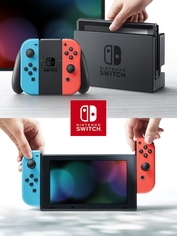 2019 New Nintendo Switch Red/Blue Joy-Con Improved Battery Life Console Bundle with Pokemon Shield - 2019 New Game - sunrise shopping mall