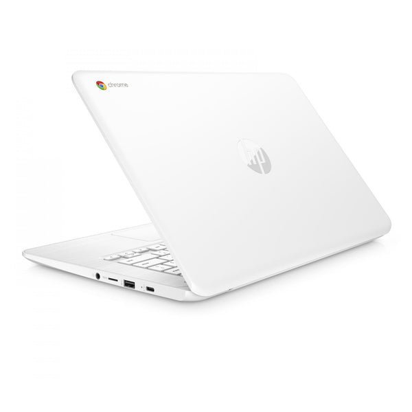 HP Chromebook 14, 14" Full HD Display, Intel Celeron N3350, Intel HD Graphics 500, 32GB eMMC, 4GB SDRAM, B&O Play Audio, Snow White - sunrise shopping mall