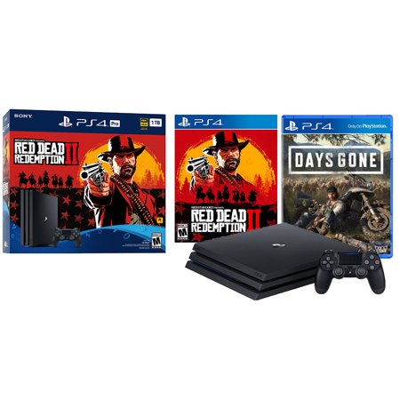 Sony PlayStation 4 Pro (1TB) Console with Red Dead Redemption 2 Bundle