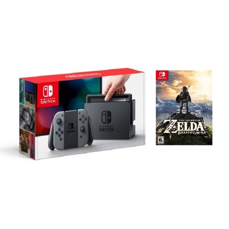 Nintendo Switch Console with Gray Joy-Con Zelda Bundle - sunrise shopping mall