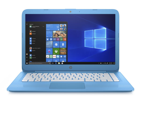 HP Stream 14, 14" HD Display, Intel N3060, 4GB RAM, 32GB SSD, Windows 10 Home S Mode, Blue - sunrise shopping mall